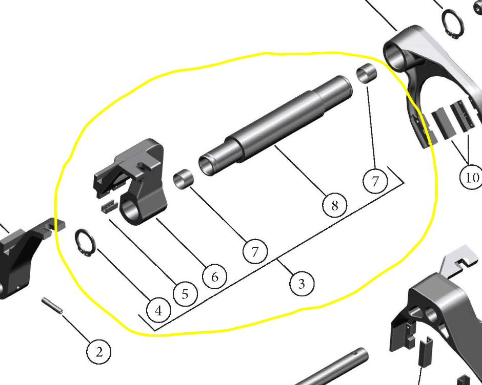 TREMEC TUEC6200 T56 Magnum Lever Assembly 5th-6th Gear