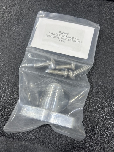 [MAZ-F105] Precision Promod / Garrett GT55 -12AN turbo drain fitting with o-ring seal