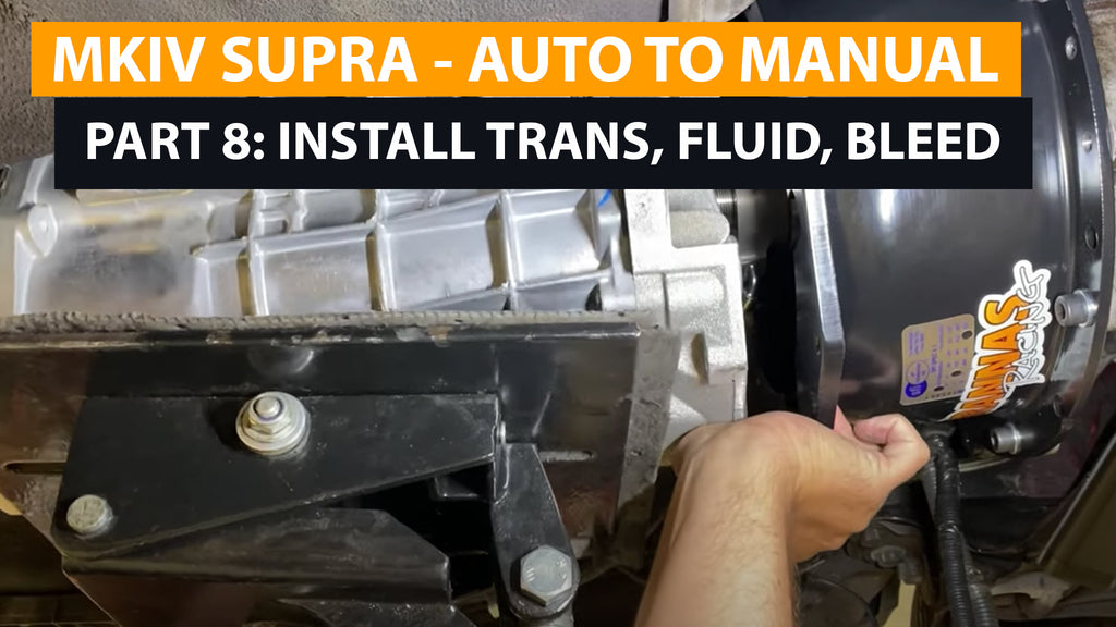 Supra Auto-to-Manual Conversion - Part Eight - Transmission install - clutch bleeding
