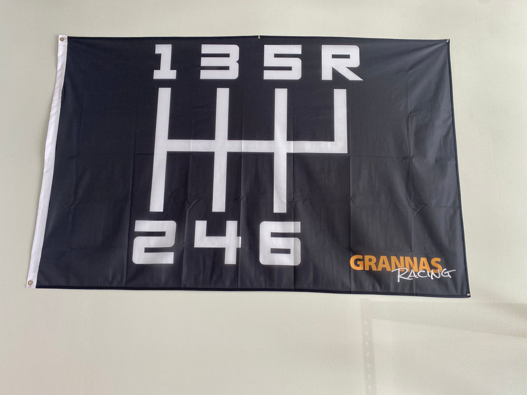 Grannas Racing 6-speed h-pattern T56 Magnum Tremec flag