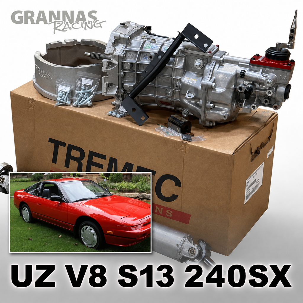 Nissan 240SX S13 T56 Magnum-F 6-speed manual swap kit (UZ V8 SWAPPED CARS)