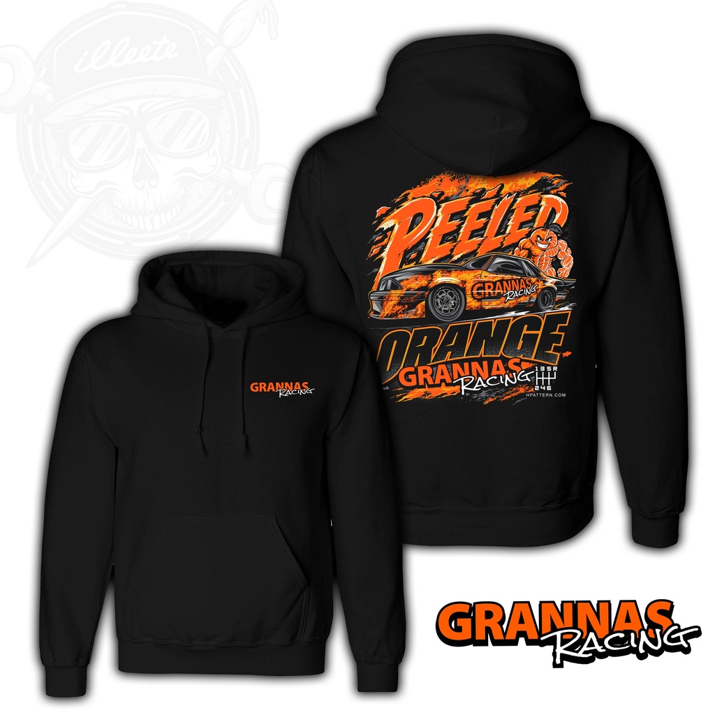 Grannas Racing "PEELED ORANGE" Foxbody Mustang Heavyweight Hoodie
